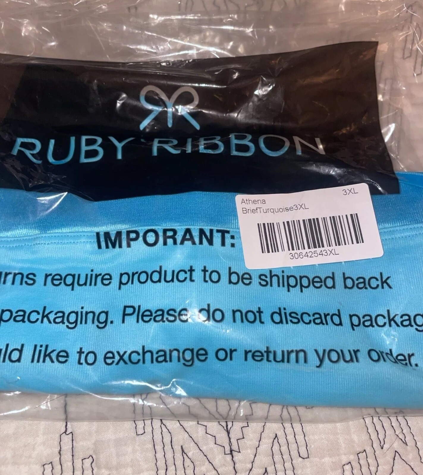RUBY RIBBON ATHENA BRIEF #3064 NEW!