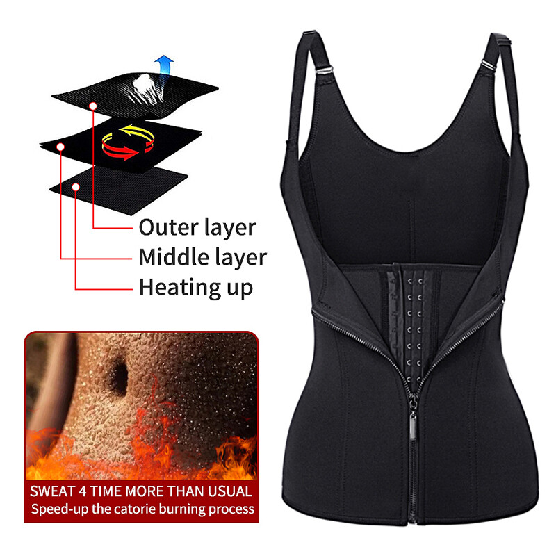 Fajas Reductoras Colombianas Body Shaper Waist Trainer Tummy Control Tank Top US