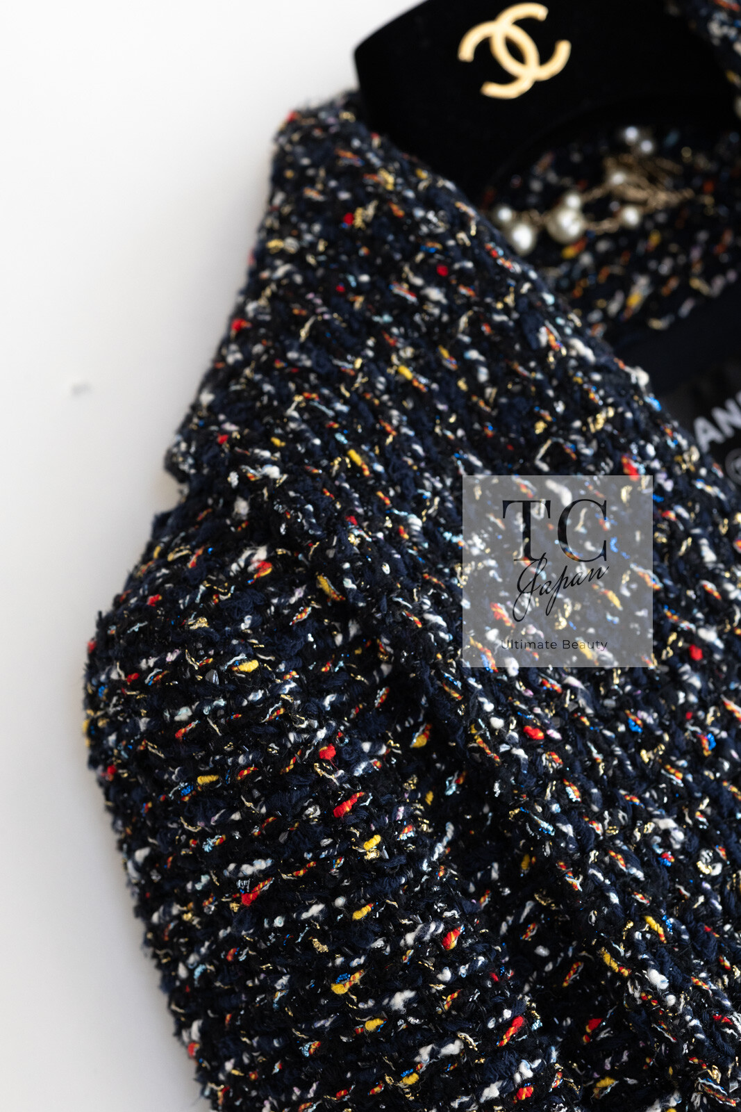$4.8K CHANEL 15A Black Multicolor Cotton Zipper Fantasy Tweed Jacket 40 US8