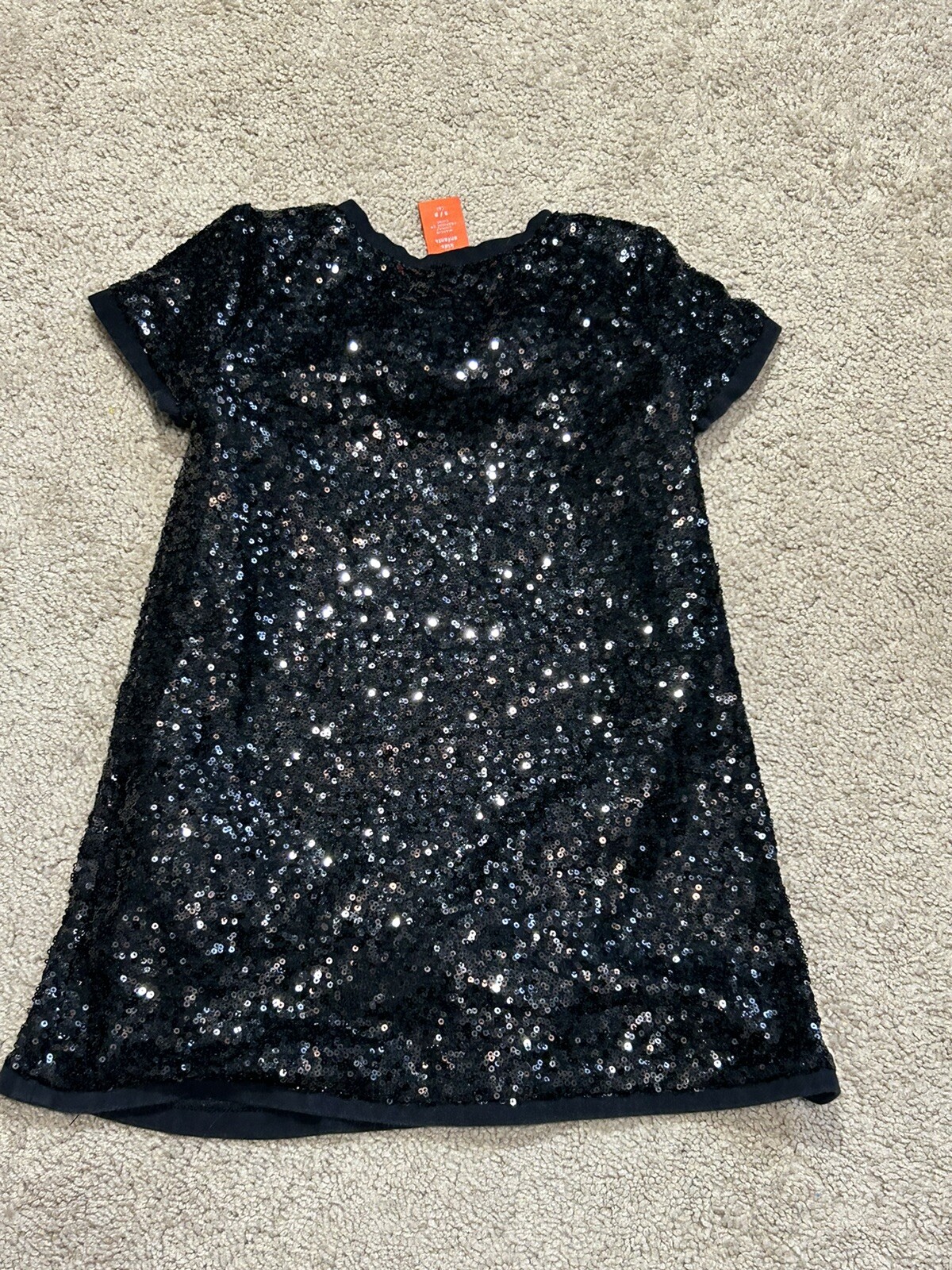 Joe Fresh Girls Shirts Size Small Black Embellished Sequin Classic Dressy