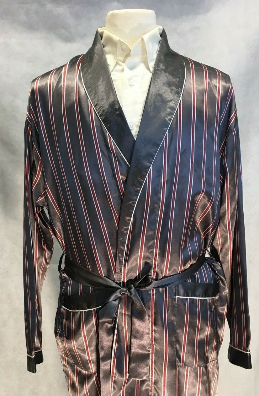 Mens Silk Satin Robe -Designer High Quality 5 Day Delivery-FAST SHIP- 27k Sold