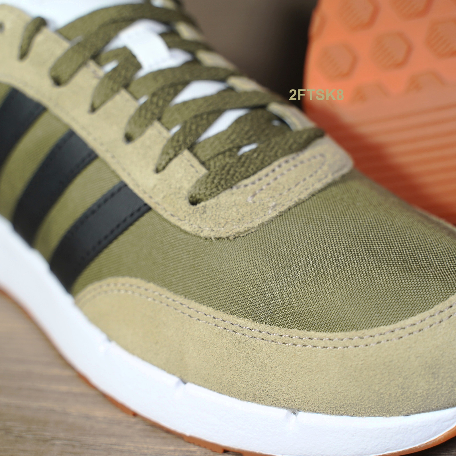 ADIDAS RUN 60s 2.0 SIZE 9~13 OLIVE GREEN WHITE CLASSIC RUNNING TRAINING SHOES