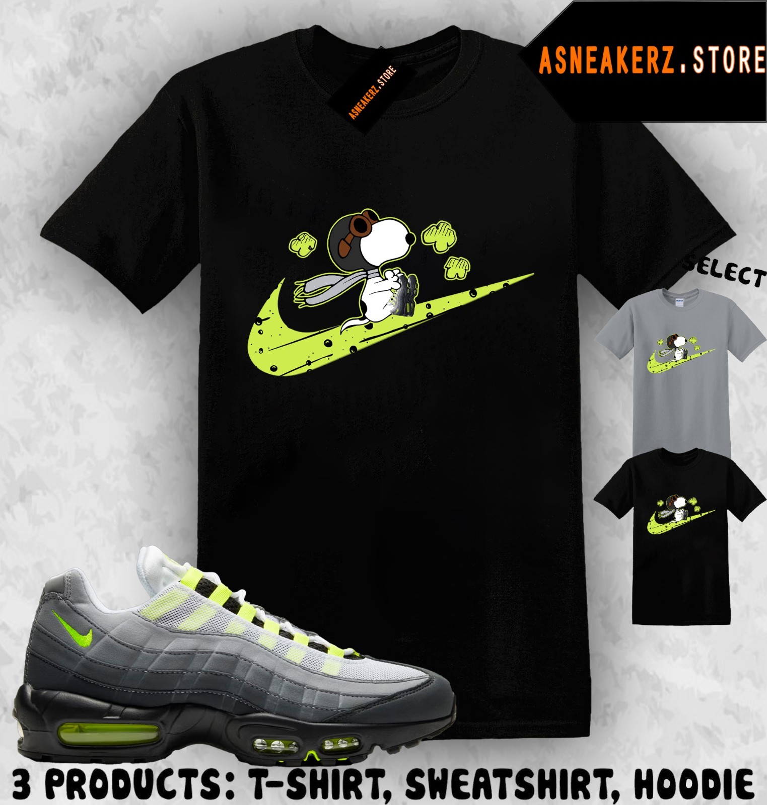 Shirt To Match AM 95 Big Bubble Neon 2026 Sneaker Matching Tee Fly S Dog T-Shirt