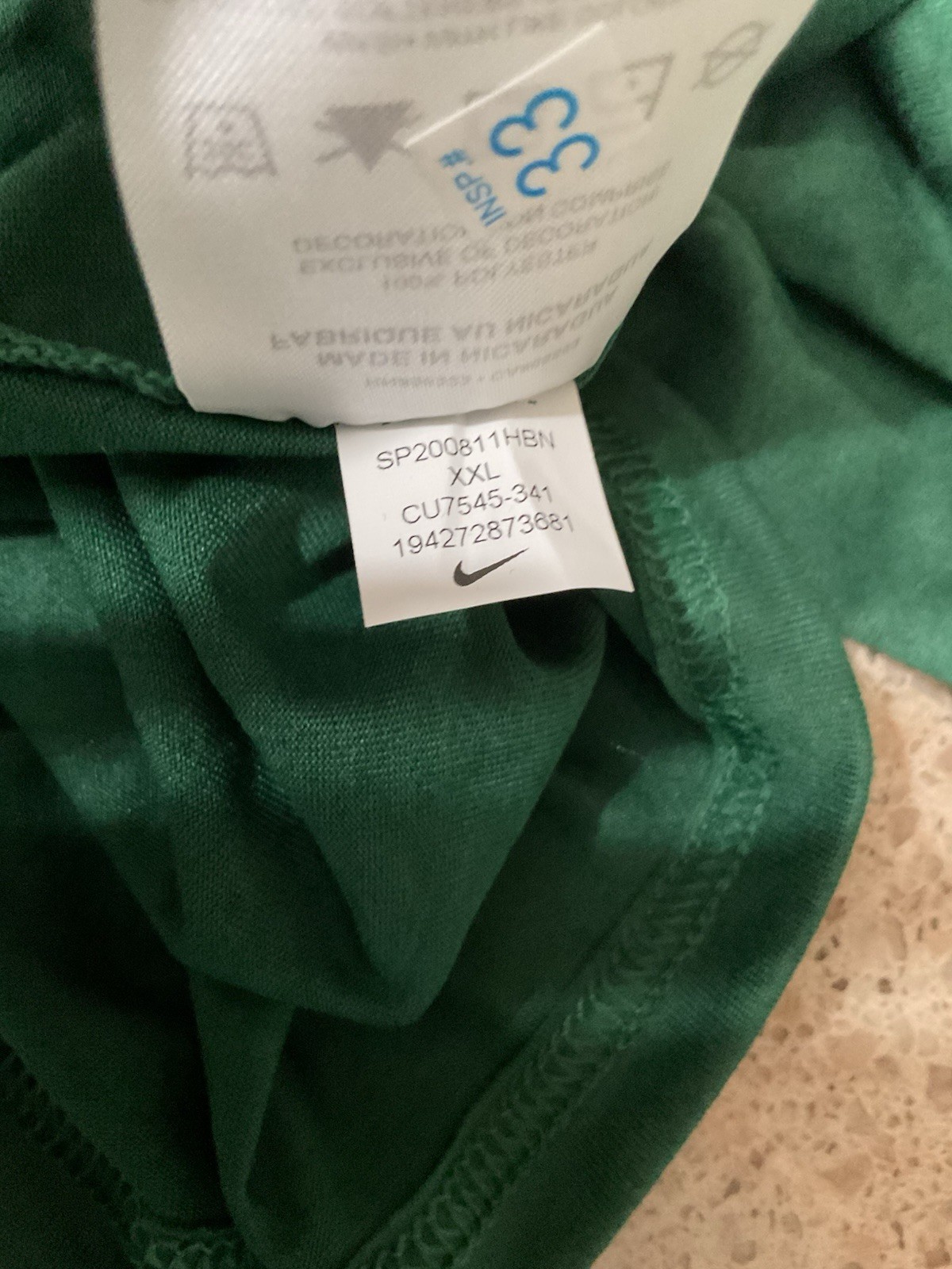 Nike Womens Nike TShirt Green Dri Fit Long Sleeve Sz XXL 48×28” New