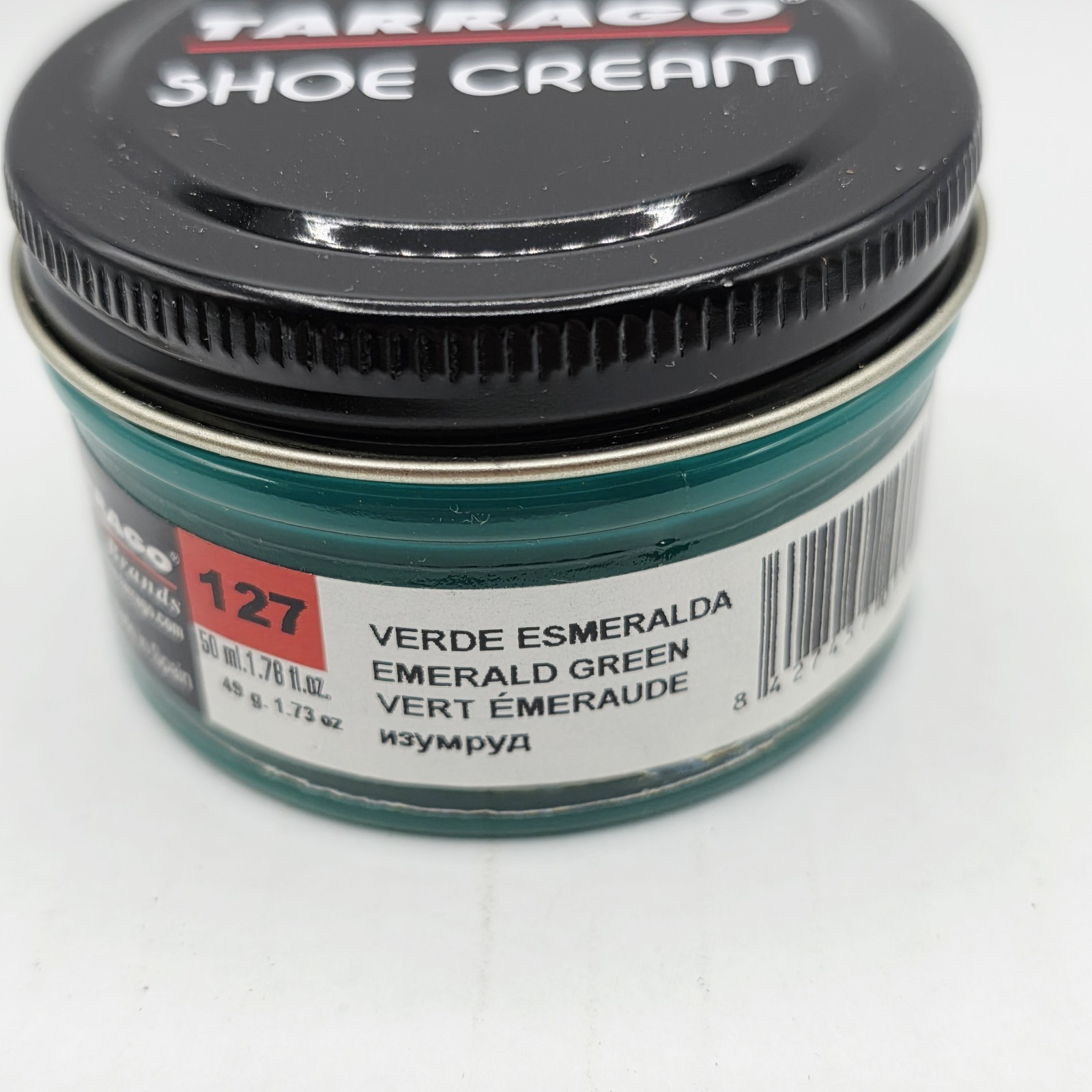 Tarrago Shoe Polish # 127 Emerald Green Cream Leather Protector 1.76 oz. 50ml