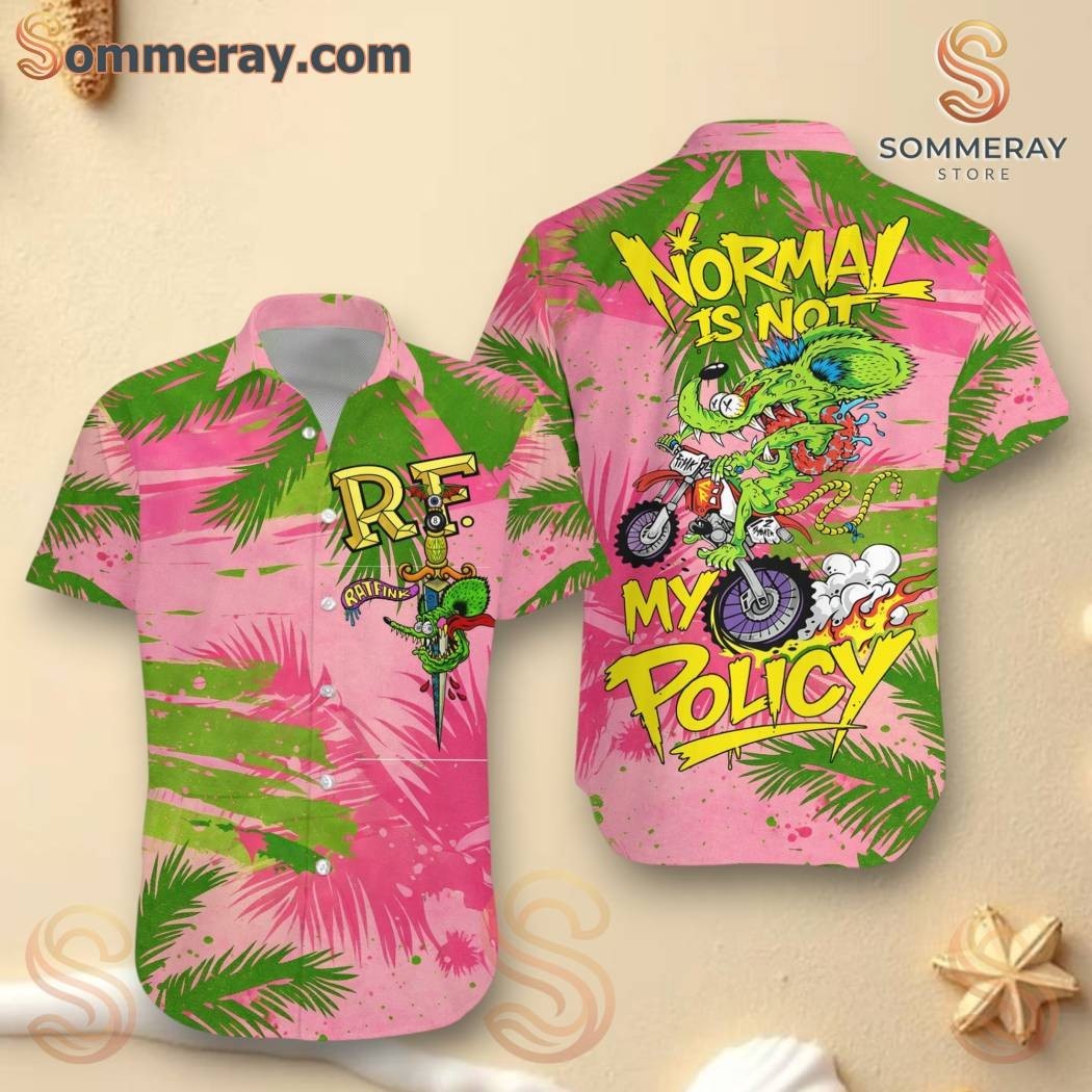 GOOD PRICE Rat Fink Normal Is Not My Policy Hawaiian Shirt All sizes DADA059