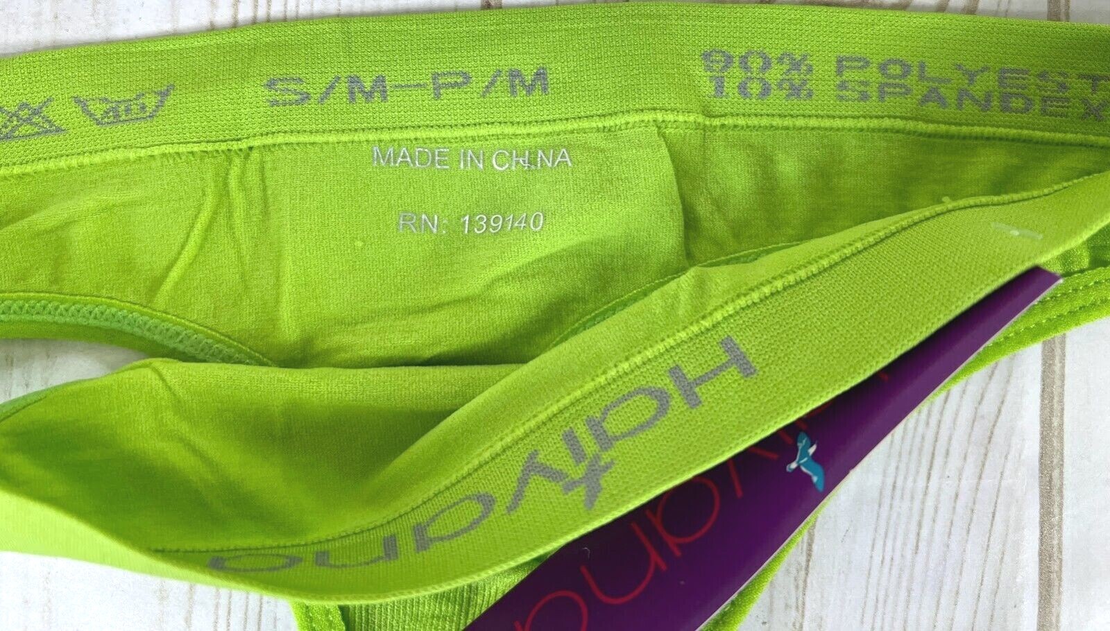 New Haiyana Women’s Lime Green Thong Panties Size S / M Sexy G-String NWT H7