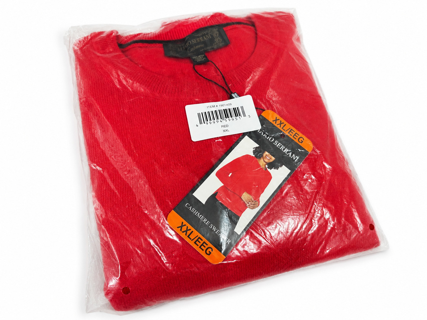 Mario Serrani Women’s Cashmere Sweater, Red, Size XXL