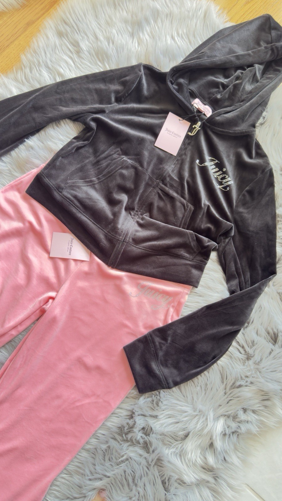 Juicy Couture Black Velour Matching Set
