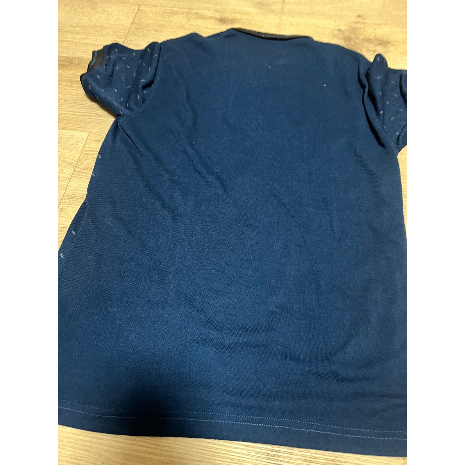 Fred Perry Mens Vintage Blue All Over Print Zip Polo Shirt XL Punk Oi! GBH