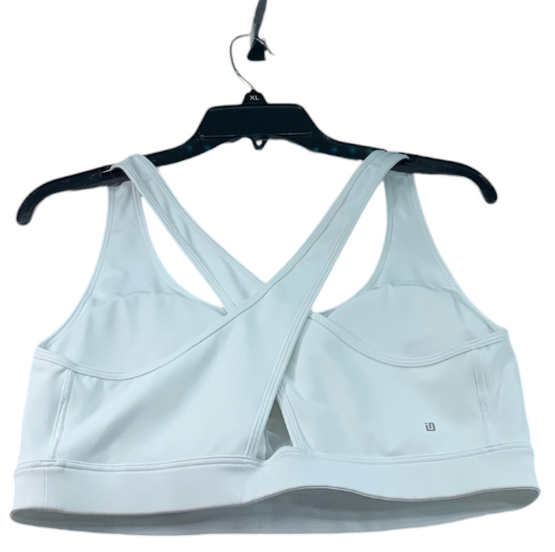 Ideology Sports Bra Womens Plus Size 2X White Sleeveless Stretch New