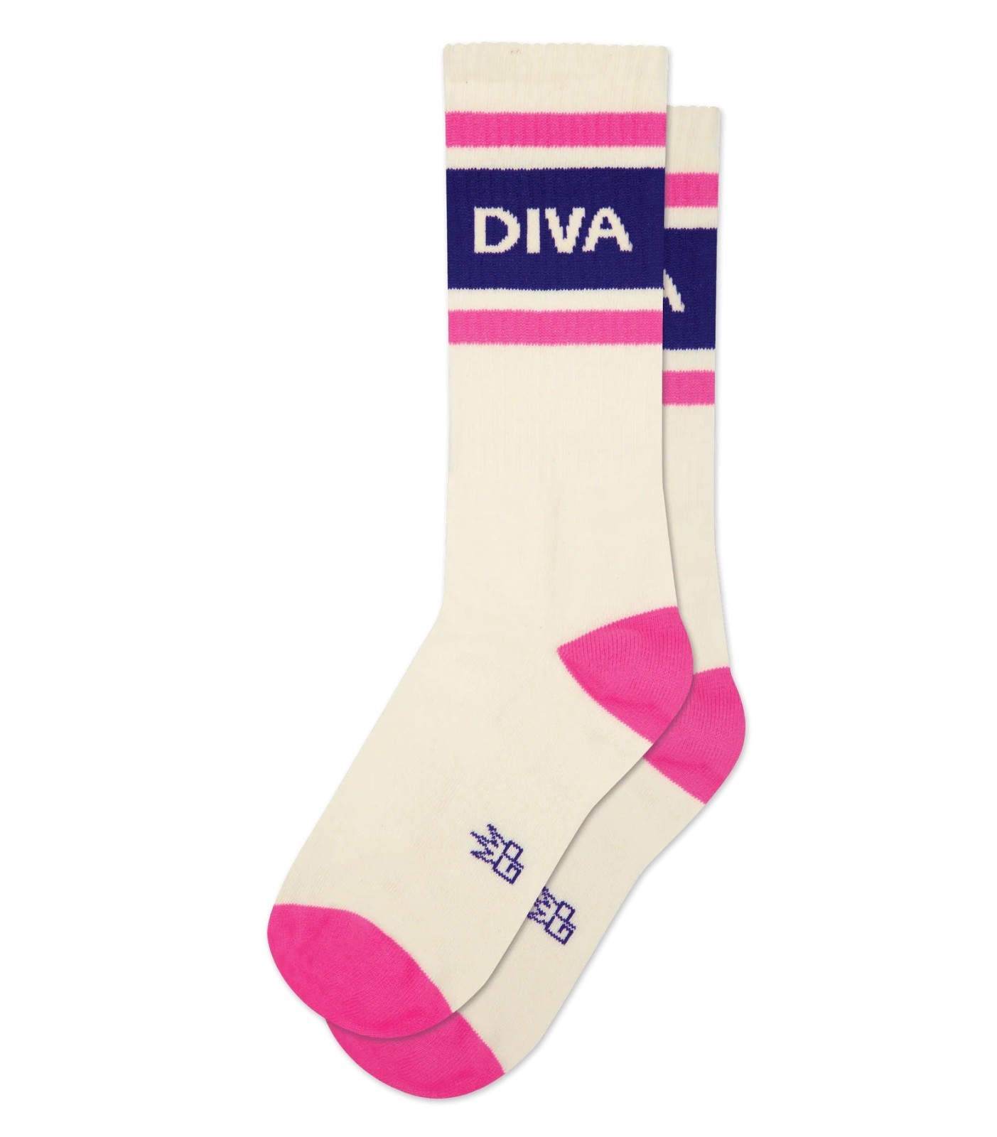 DIVA Socks by Gumball Poodle Unisex Ribbed Gym Crew Socks Novelty Socks Gift