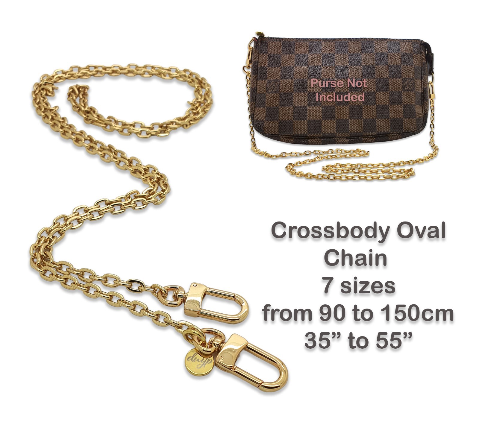 Oval Chain for bag Metal Pochette accessoires Favorite Eva mini pouch Crossbody