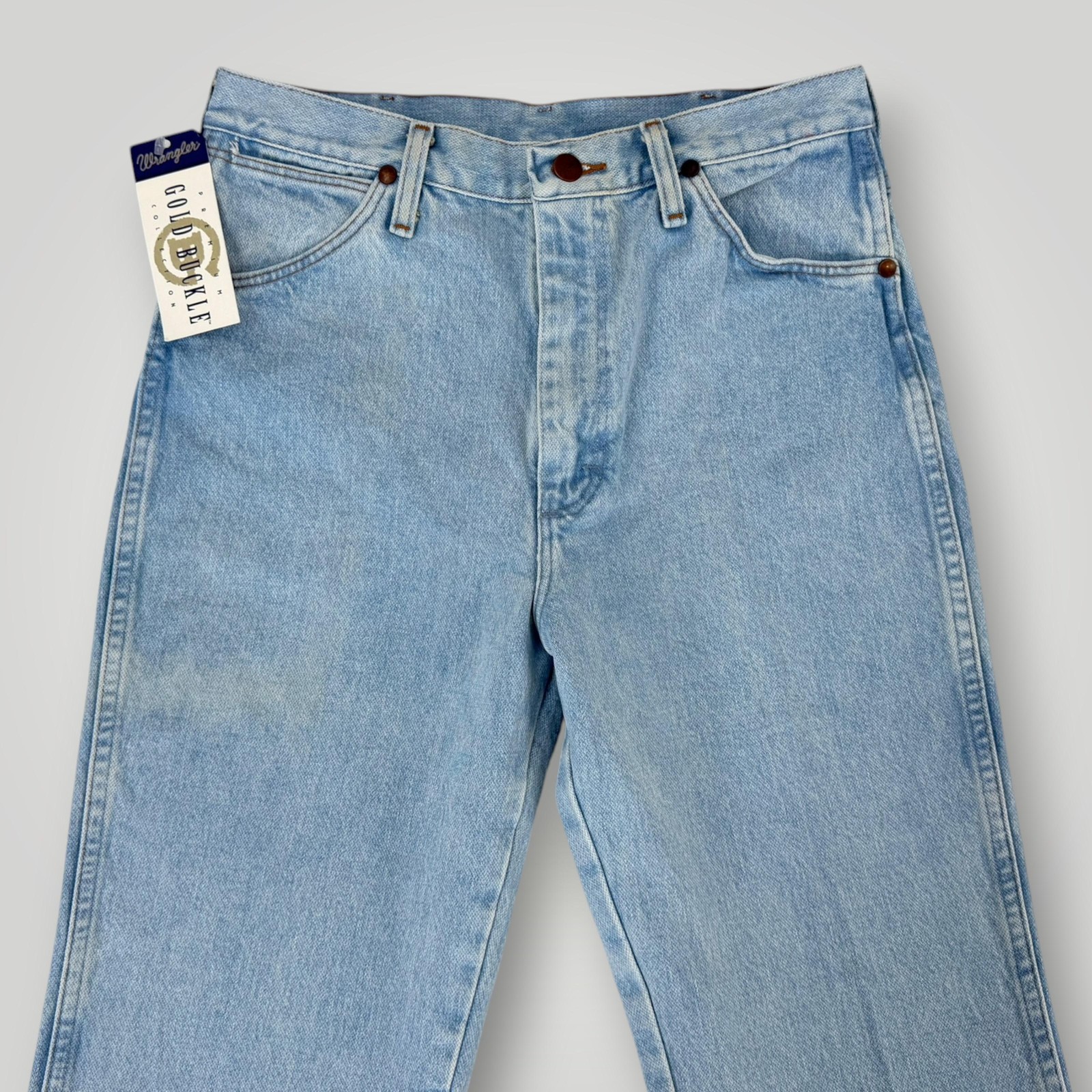 NEW Wrangler 936GBH Cowboy Cut Slim Fit Jeans Mens 31×36 (fits 30×36) Light Wash