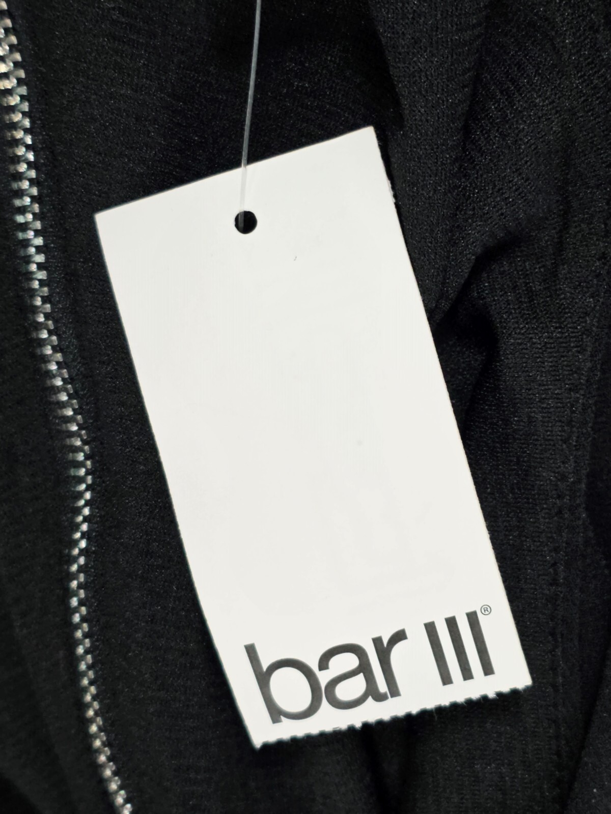New Bar III Womens Sleeveless Top Black Back Zipper Straps Polyester Spandex 2XL