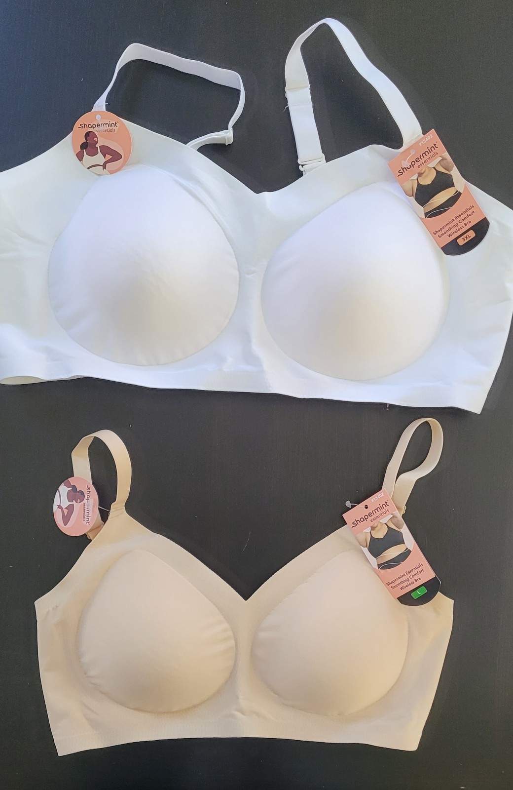 Shapermint Essentials Everyday Comfort Straps Wireless Shaping Bra, L, M, 3XL,