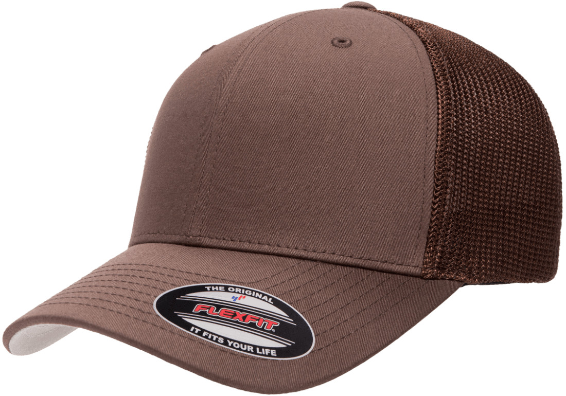 Flexfit Trucker Hat 6511 Fitted Mesh Baseball Cap Plain Blank Flex Fit OSFM
