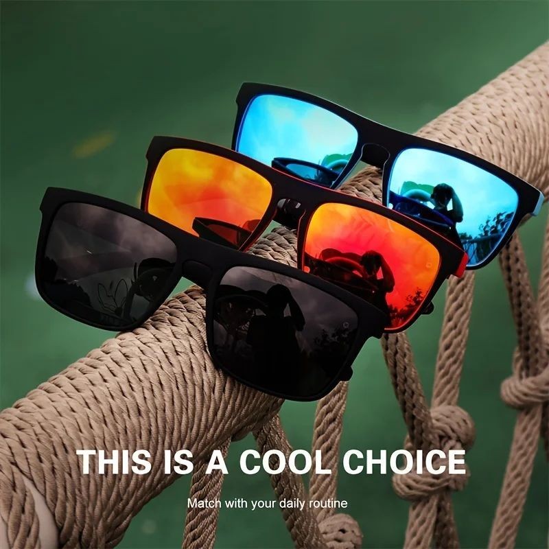 Vintage Square Polarized Sunglasses Fashion Driving Fishing Luxury Eyewear UV400