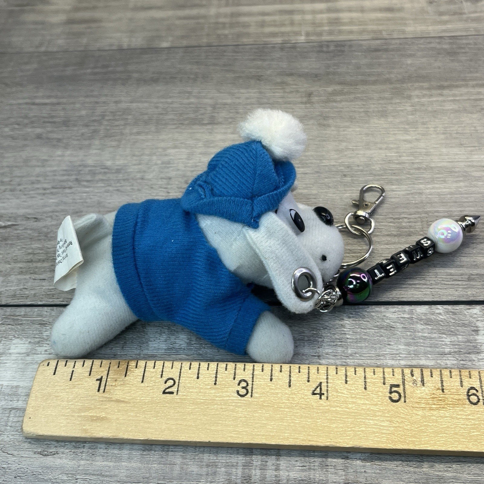 Slush Puppy Sweet OOAK Toy Bag Charm Keychain Handmade Ornament Vintage Plush