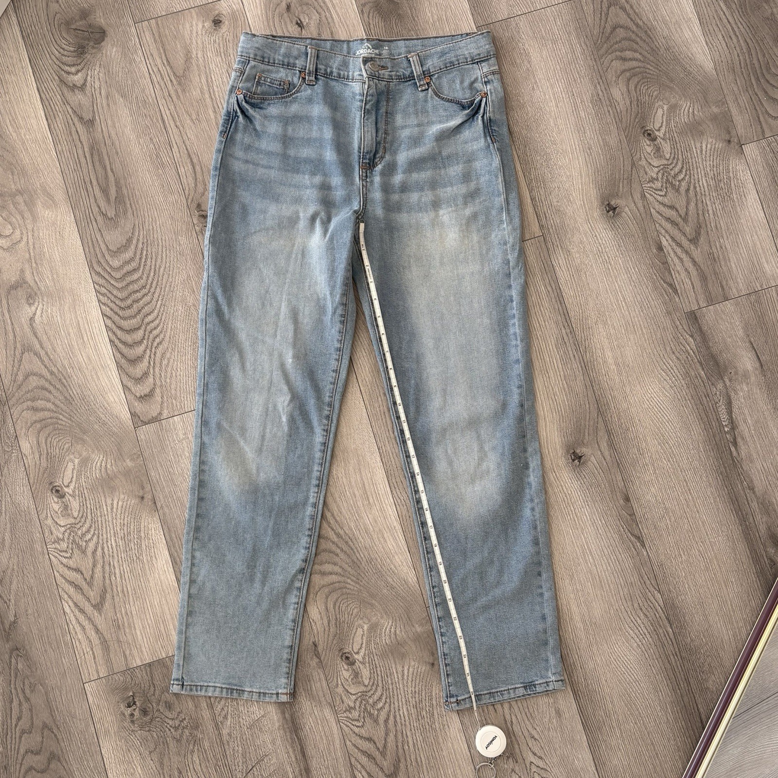 Jordache Teens Light Wash Blue Denim Straight Leg Jeans Size 18 5-Pocket