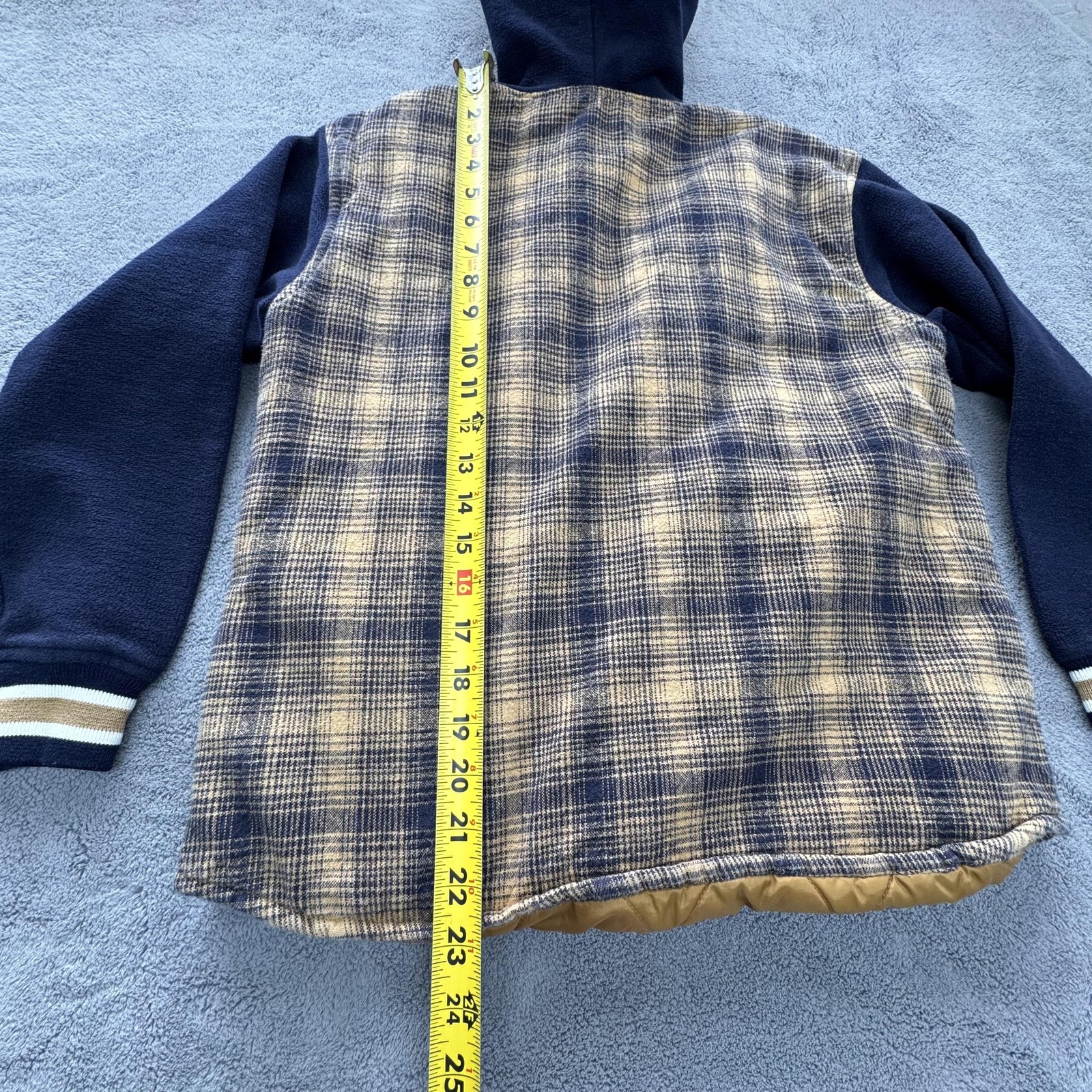 Ecko Unltd. Jacket Youth S Blue Quilted Hooded Lined Insulated Pockets Logo