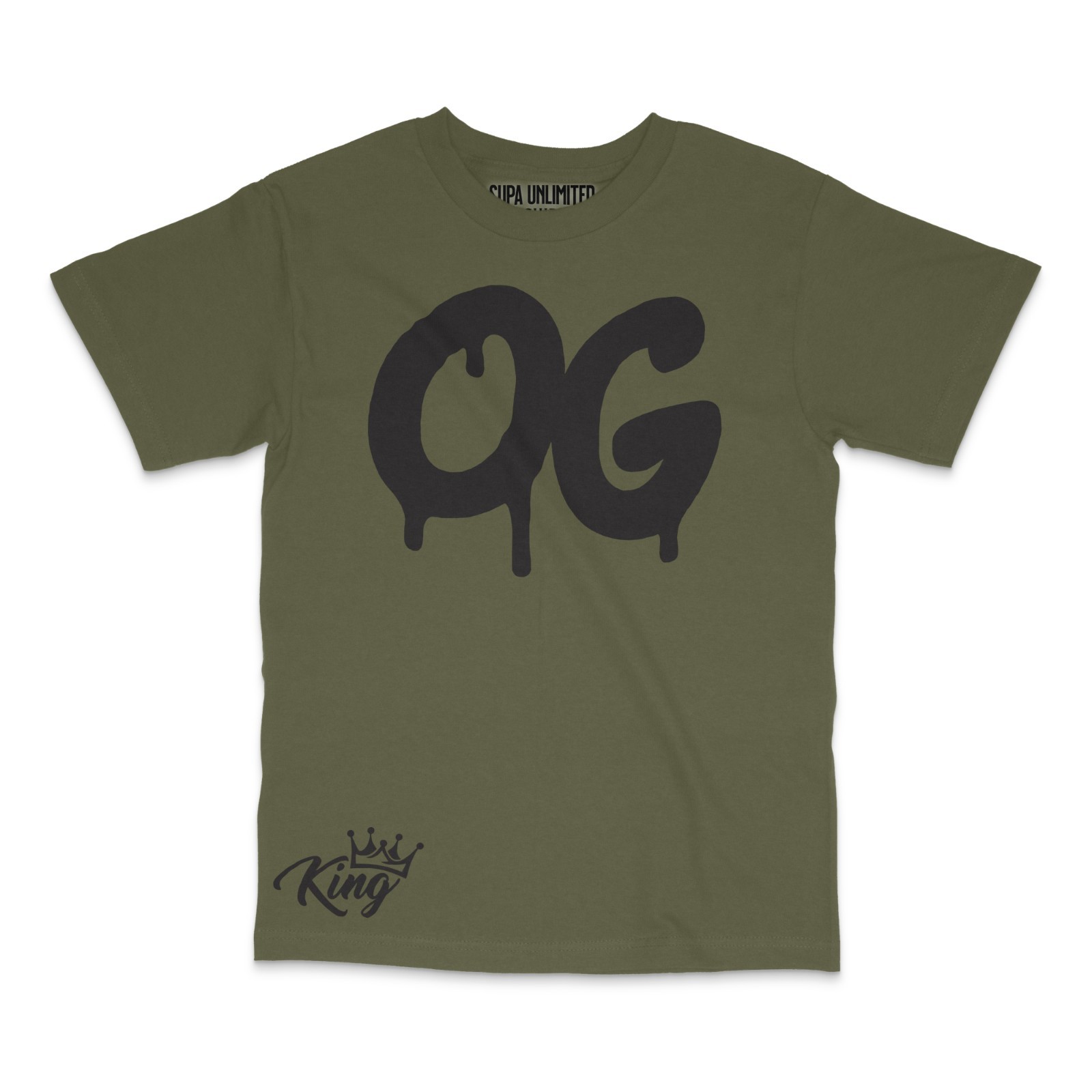 Urban Hip Hop Design Style Black Men’s T Shirt OG King Graffiti Graphic Tees