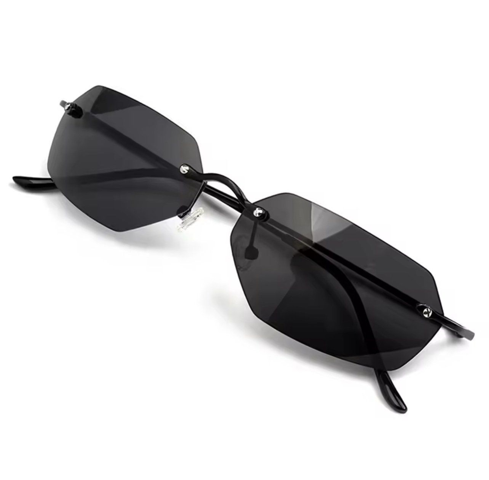 Fashion Cool The Matrix Agent Smith Neo Style Polarized Sunglasses Rimless