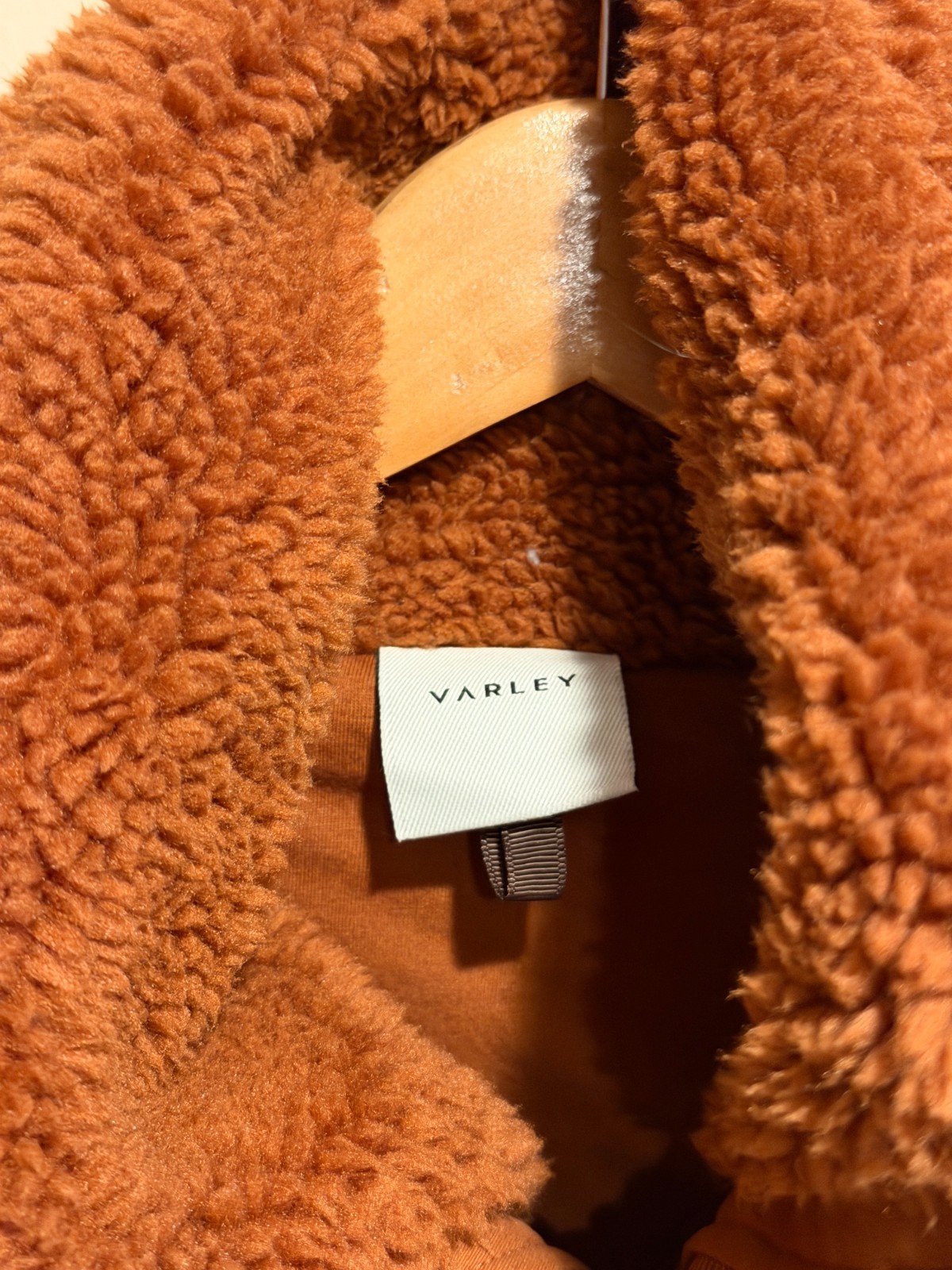 Varley Jones Coat Sherpa Fleece Jacket Caramel Cafe Brown Women’s Medium M