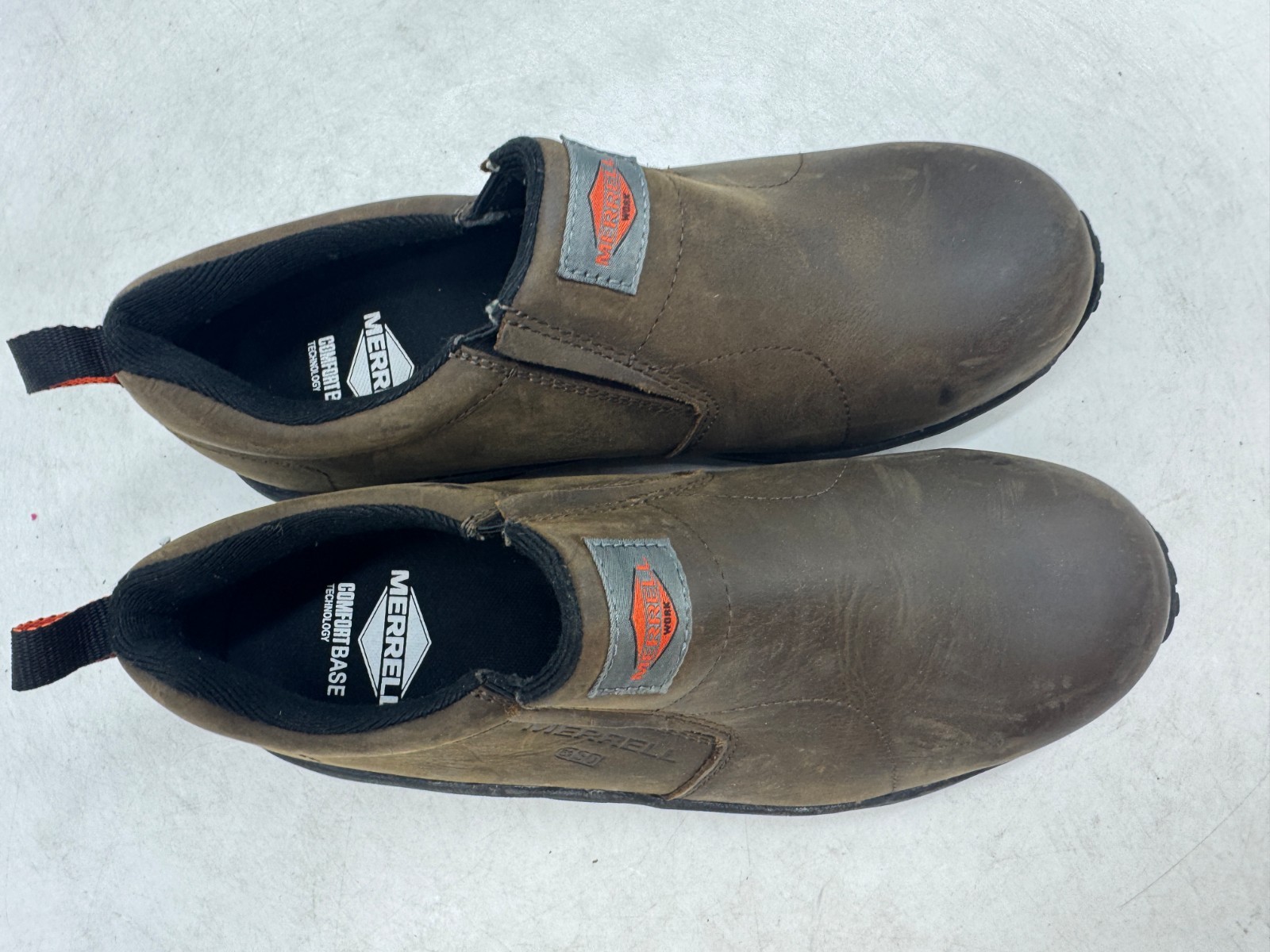 Merrell Jungle Moc Work Shoes Men’s Espresso Leather Composite Toe – 9 WIDE