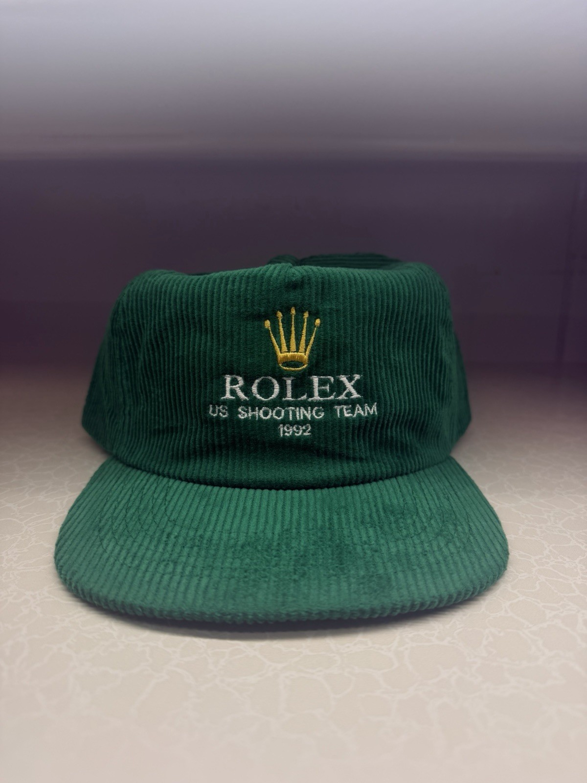 Vintage Rolex Embroidery Corduroy Green