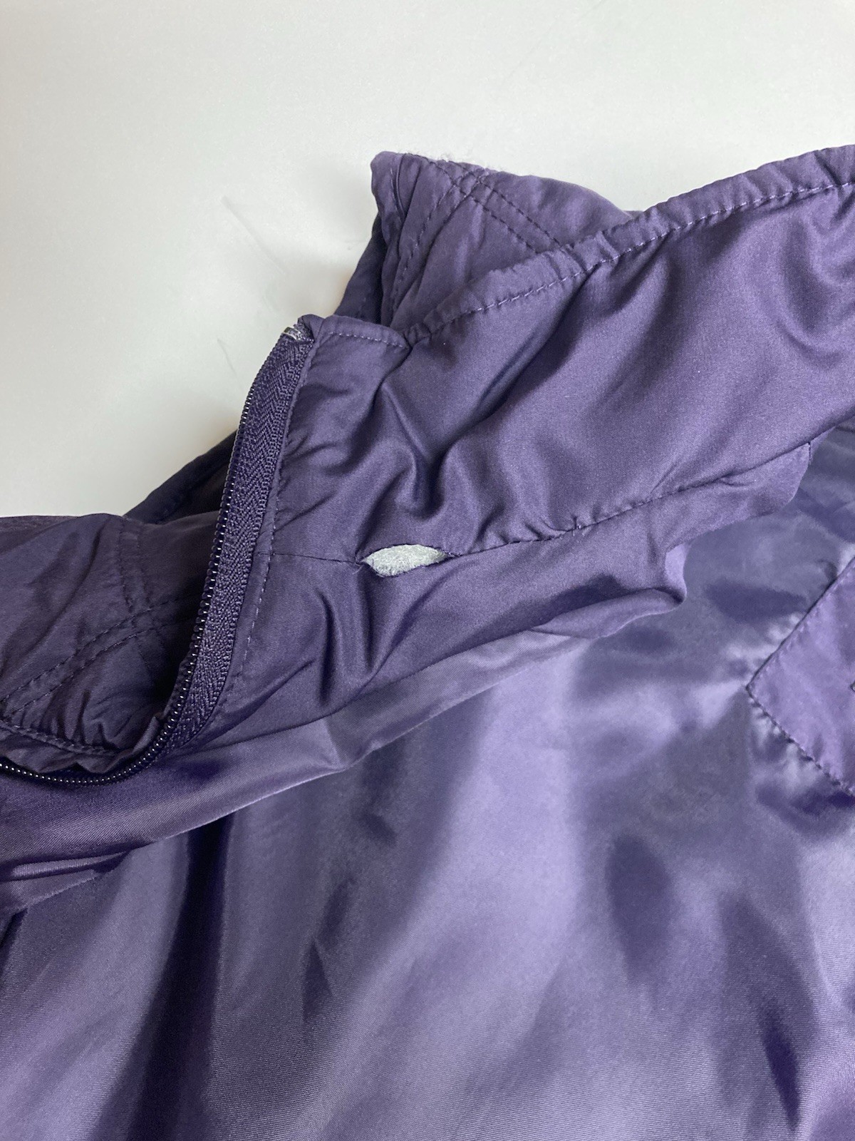 Weatherproof Women’s Purple Quilted Zip Front Vest XL/XG Lined Pockets