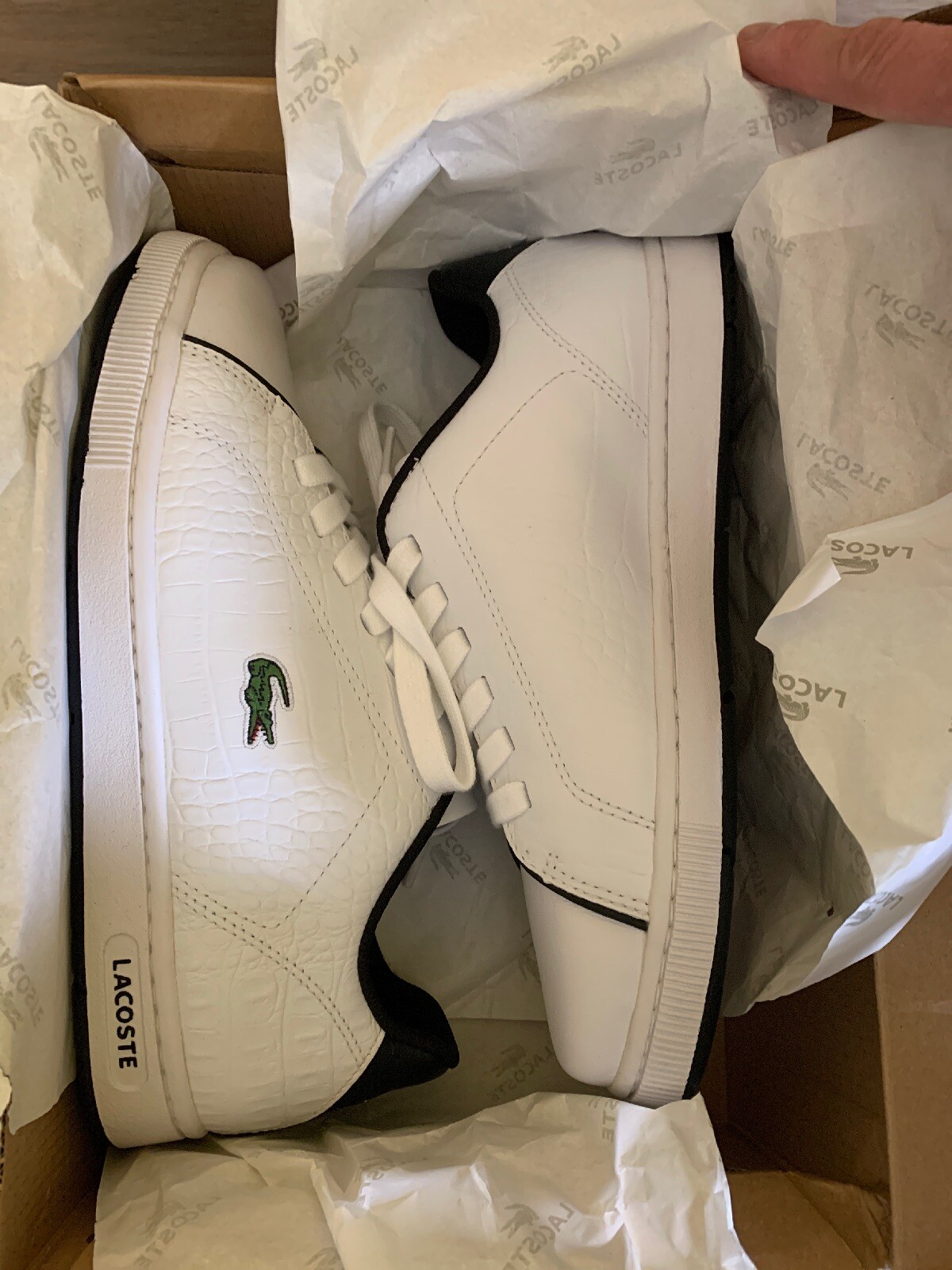 Lacoste Carnaby S2 White / Black 147 16SPM4529 No Returns Accepted