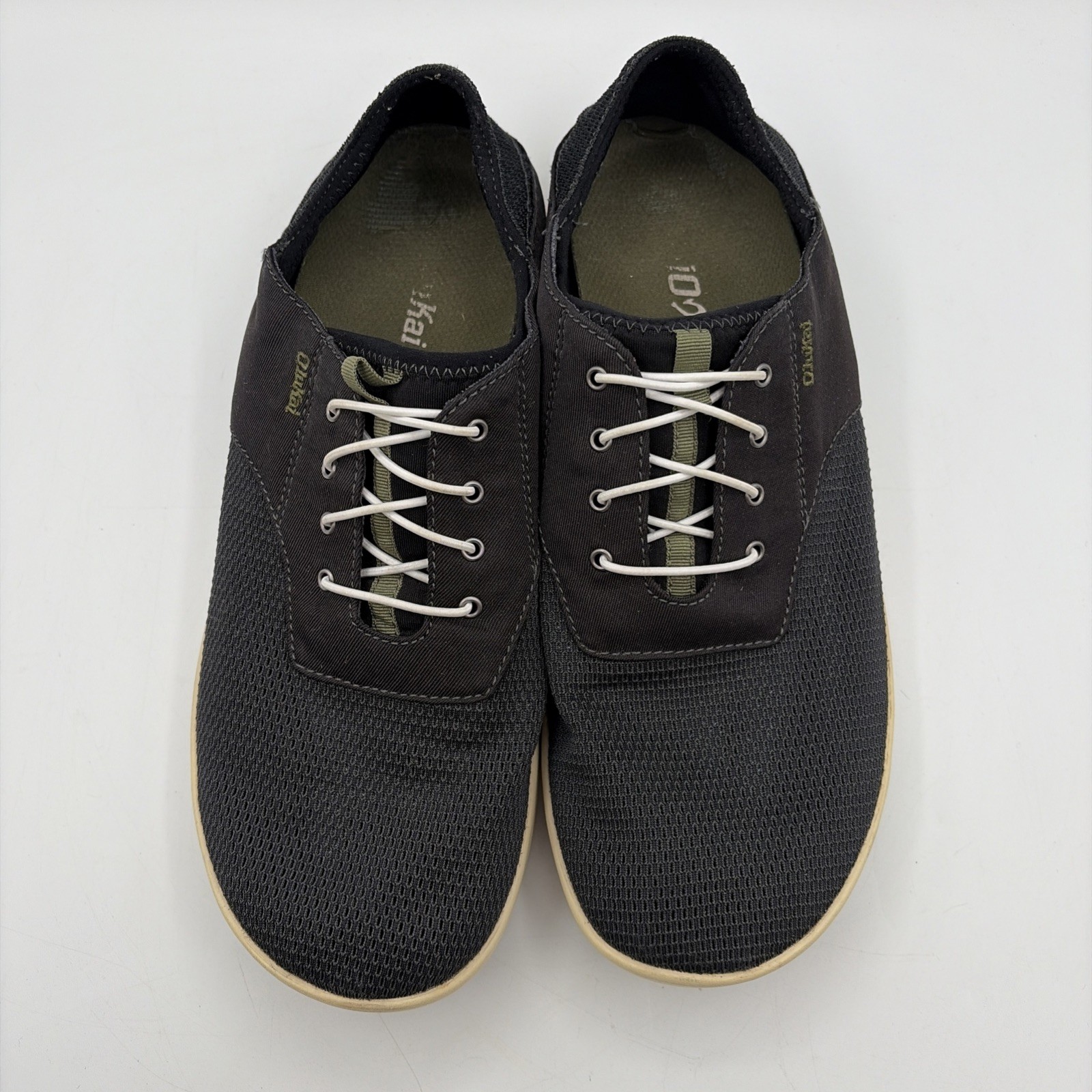 Olukai Men’s Nohea Moku Boat Shoes Slip On Sneakers Black Size 11 US
