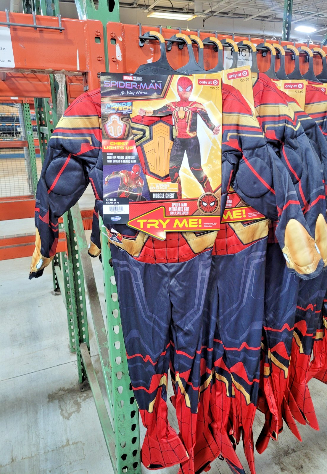 Marvel Spider-Man No Way Home Suit Light-Up Child Costume Multiple Sizes