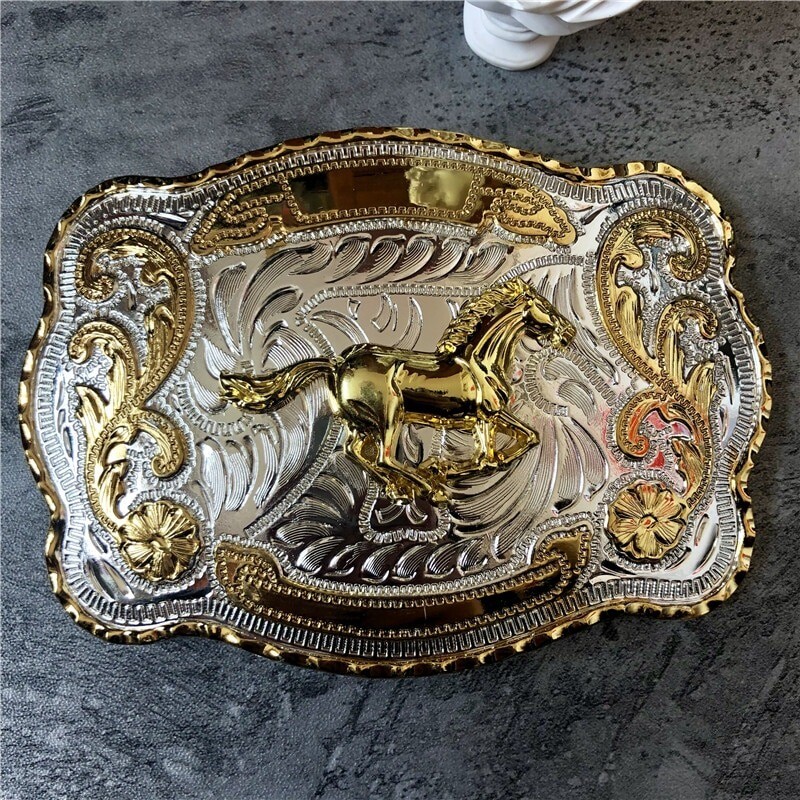 40mm Rock Bull Ride Rodeo Long Huge Big Cowboy Texas Western Shine Belt Buckle
