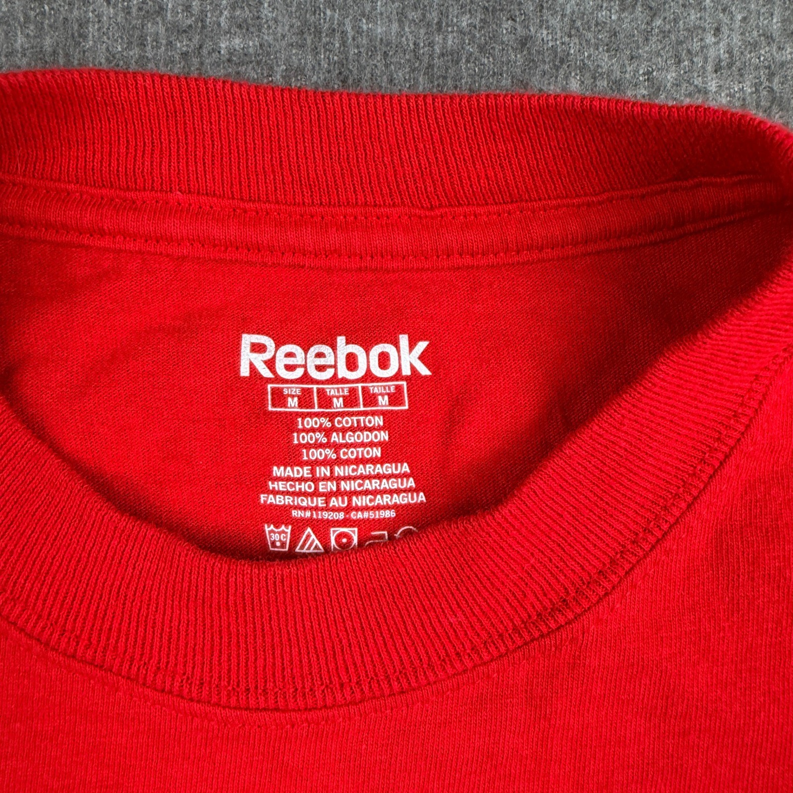 Reebok Washington Capitals Mike Green 52 NHL T-Shirt Men’s Medium Red Hockey Tee