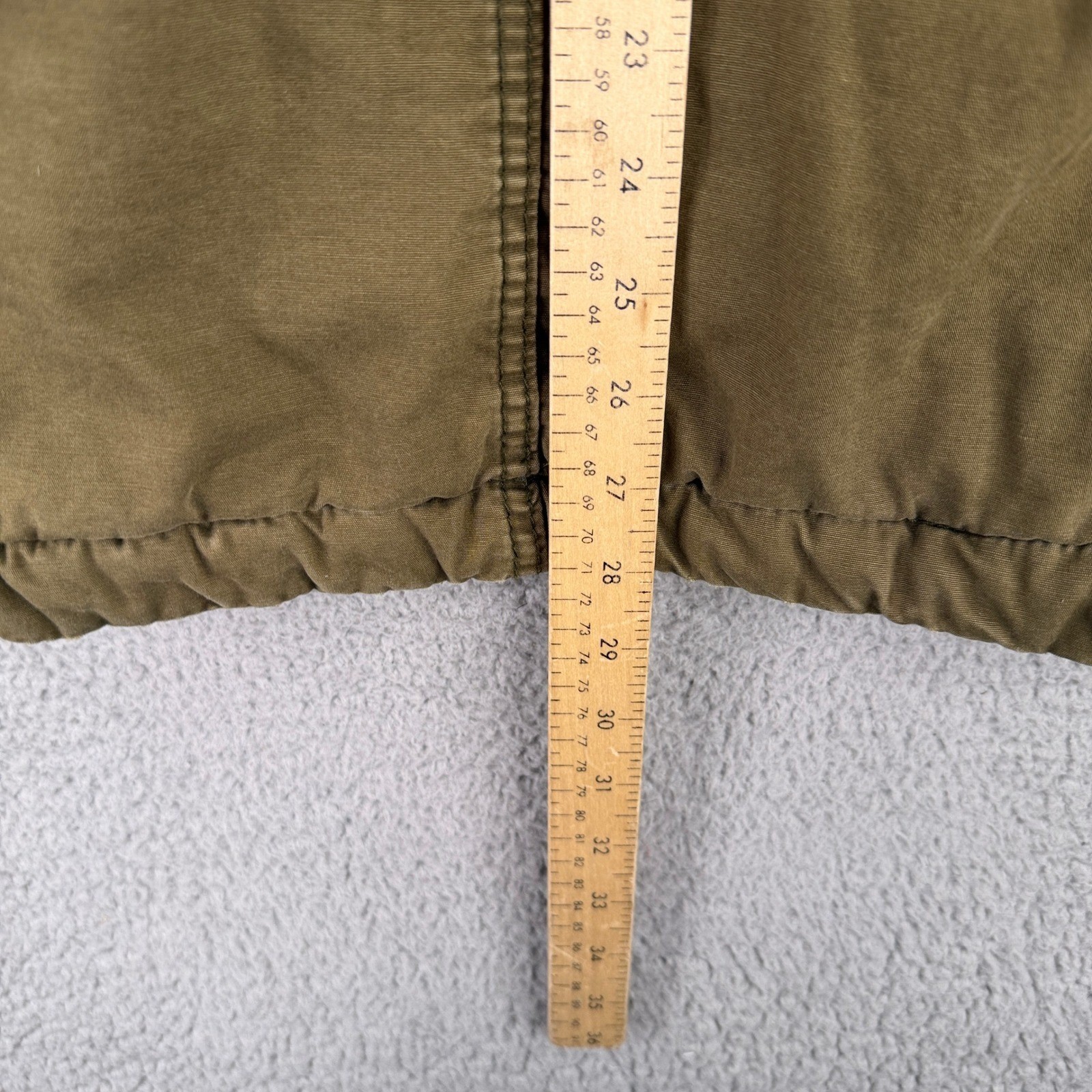 VTG Abercrombie & Fitch Wilcox Jacket Men’s XL Olive Green Faux Fur Hooded Parka