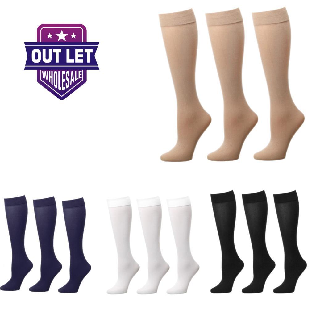 3-12 Pairs Women Trouser socks stretchy Knee High Soft Thin Material size 9-11