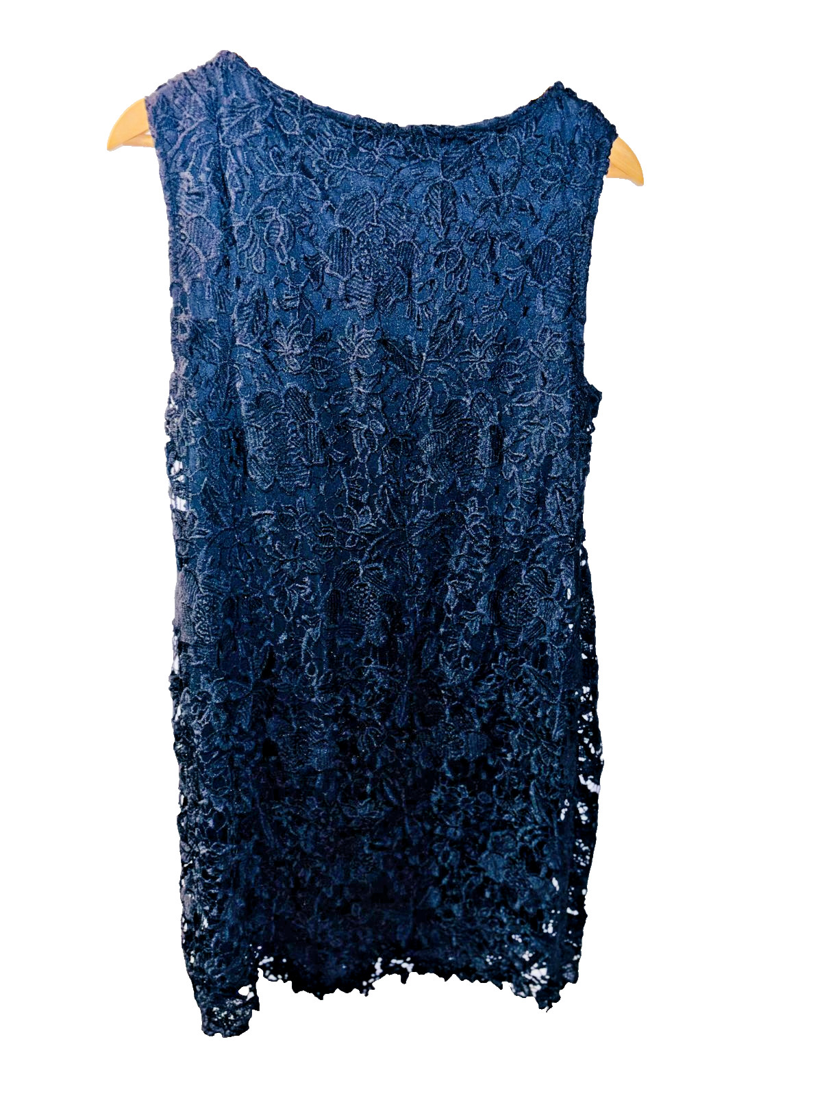 Wallis Sleeveless Lace Little Black Dress Fully Lined,Size-18,Lightweight,Formal