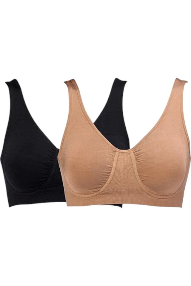 Rhonda Shear 2-pack Ahh Seamless Underwire Bra, Rhonda Shear Ahh Bra, XS, S