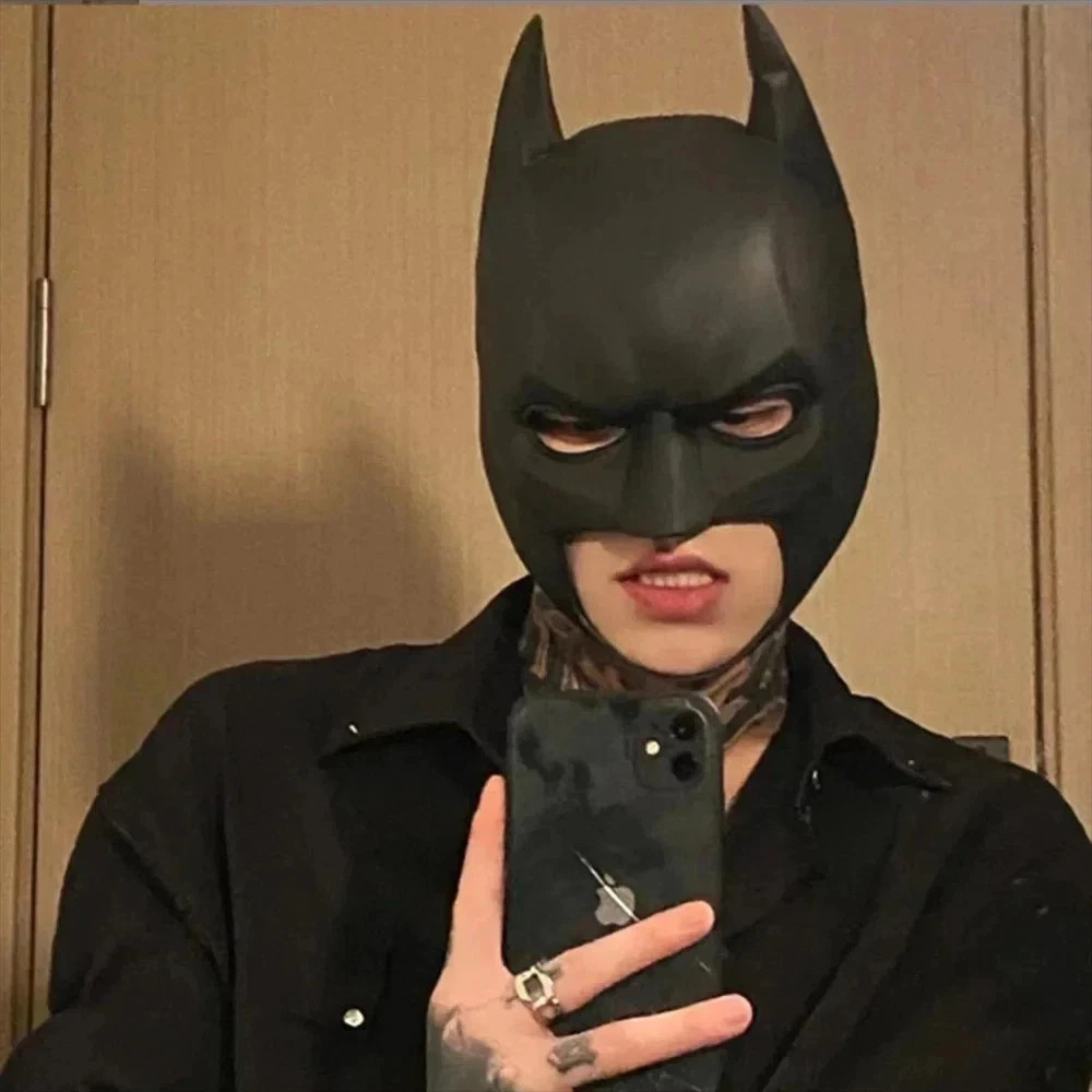 2026 NEW Batman Full Mask With Cowl Adult The Dark Knight Rises Cosplay Props