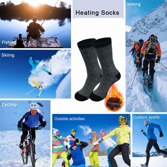 3-12 Pairs Mens Winter Heavy Duty Warm Thermal Heated Crew Boots Socks Size 9-13