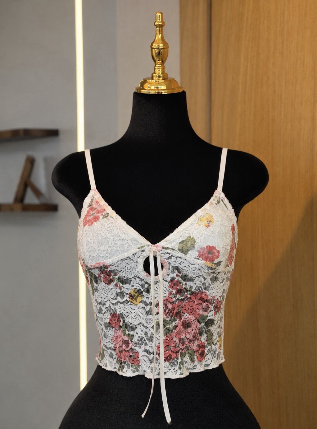 Edikted Coquette Y2K Floral Lace Corset Cami Top | Garden Muse