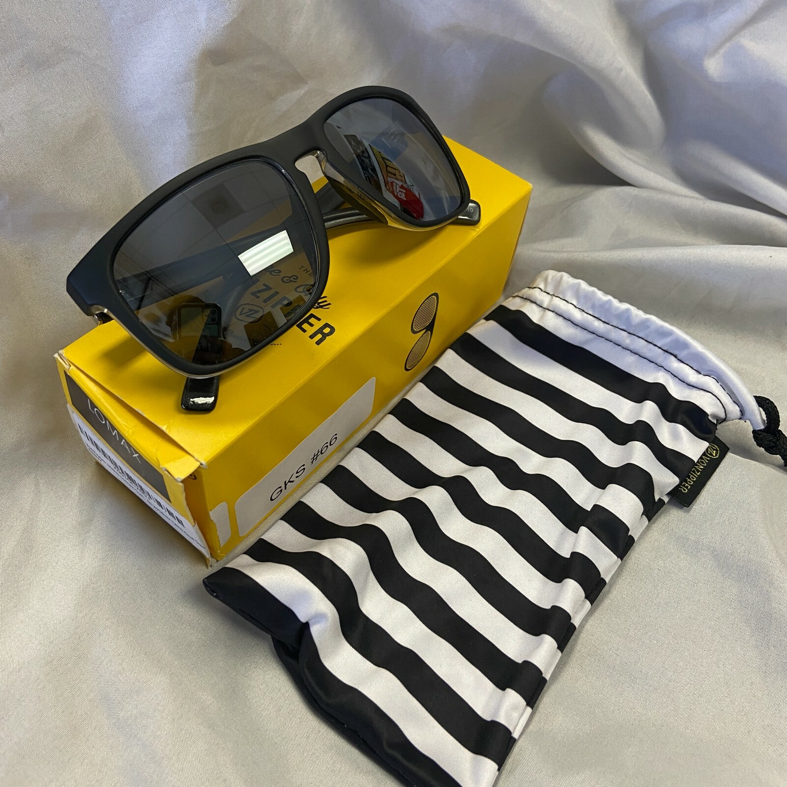 Von Zipper VZ Sunglasses Lomax Black Satin / Silver Lens *NEW DISPLAY*