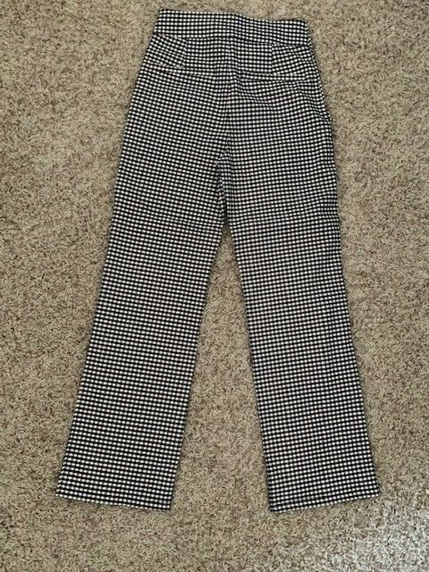 Women’s FOREVER 21 Black & White Checkered Crop Pants, size small