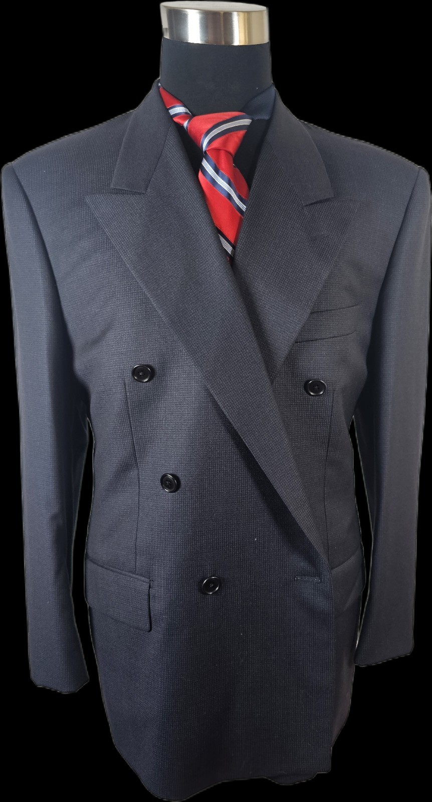 ⭐️🔥Vintage 90s-MINT-RARE-Corneliani-Double Breasted-MICRO CHECK-HOUNDSTOOTH-44R