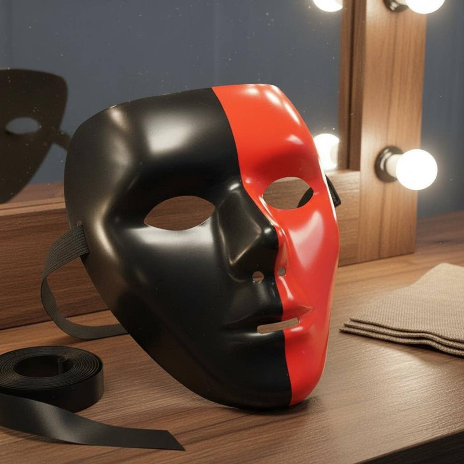 Blank Full Face Mask Plain White Full Face Mask Adjustable Strap