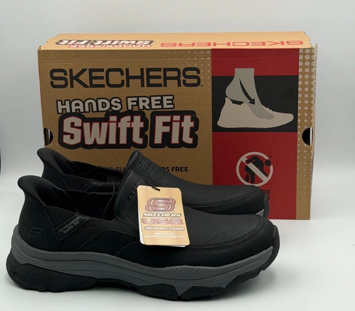 Skechers Men’s Hands Free Slip-ins Izaiah Black Slip-On Sneakers Men’s Size 9