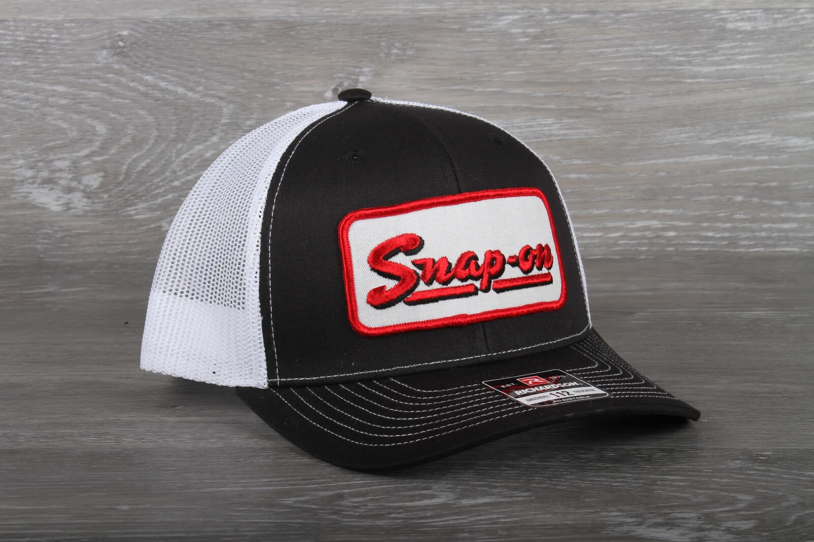Vintage Snap-On Tools Patch on a Richardson 112 Trucker snapback hat