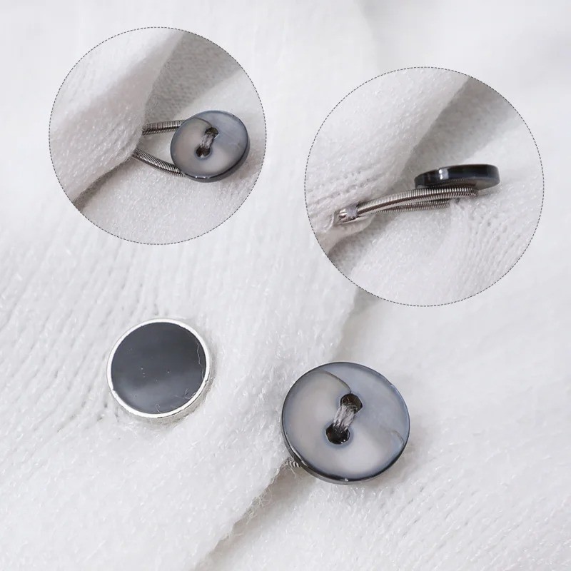 2-10Pcs Metal Collar Neck Waist Extender Buttons For Men Dress Shirts Pants Belt